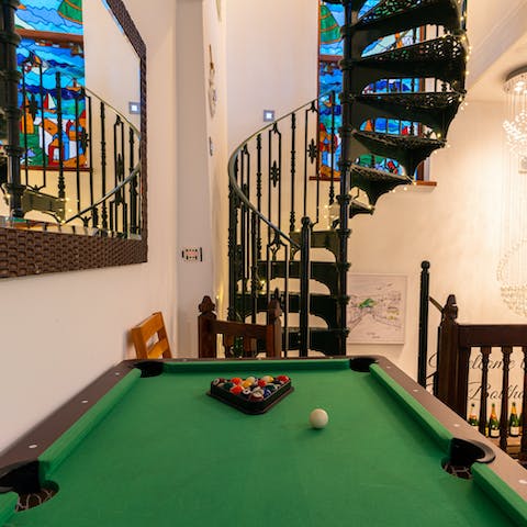Relax at home with a few games of pool