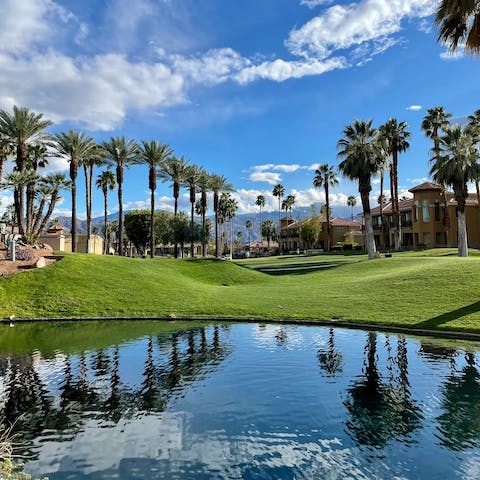 Enjoy a round of golf or a spa day at the JW Marriott Resort, Palm Desert