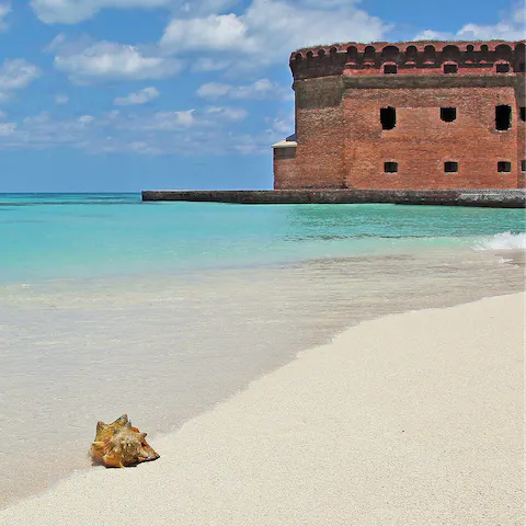 Take the short drive to Fort Zachary Taylor and enjoy the golden beach and calm blue sea