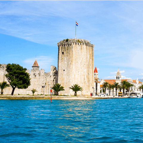 Take a taxi boat to Trogir to see the breathtaking Medieval architecture