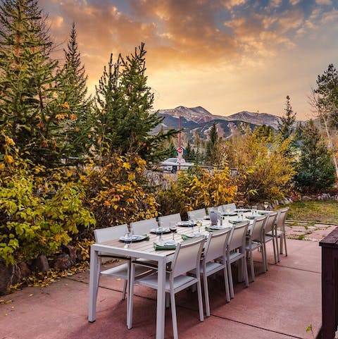 Dine with magical mountain views