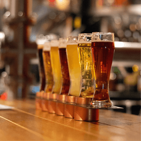 Sample a variety of beers during a brewery tour