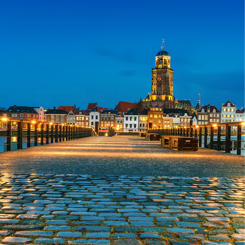Visit the pretty riverside city of Deventer, just twenty-five minutes away
