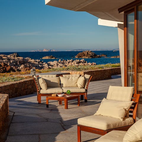 Take in the stunning views of the coast from the terrace
