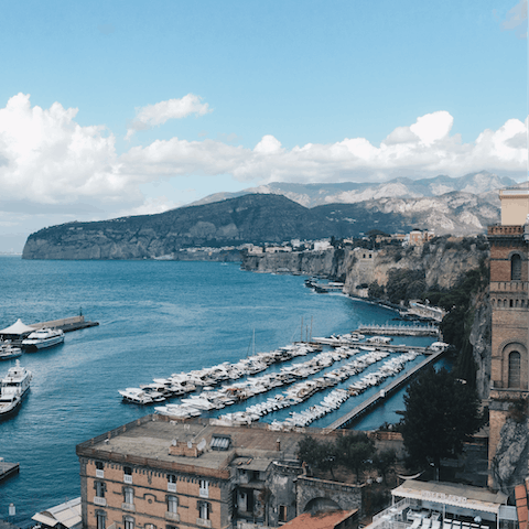 Pay a visit to Sorrento only 15km away and catch a boat over to the island of Capri