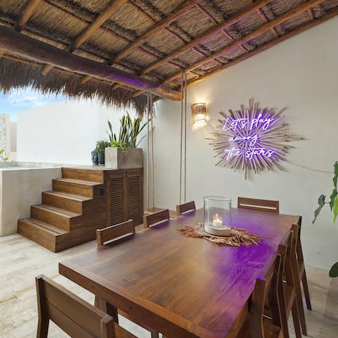 Find the perfect spot for sunset drinks and Mexican meals on the rooftop
