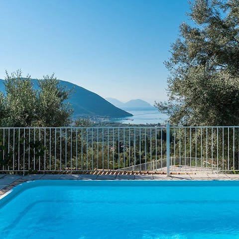 Swim and splash in your private pool with incredible views