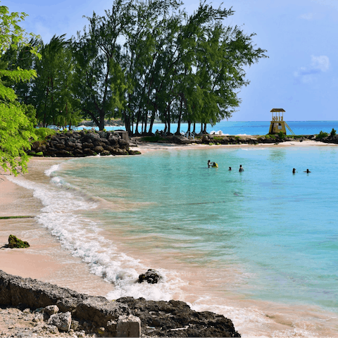Spend your afternoons relaxing on Reeds Bay's stunning beaches or exploring Speightstown, a seven-minute drive away 