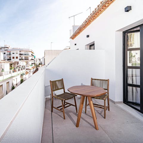 Sip your morning coffee on the sun-drenched private terrace