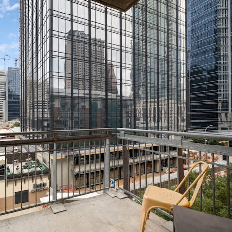 Enjoy your morning coffee on the balcony