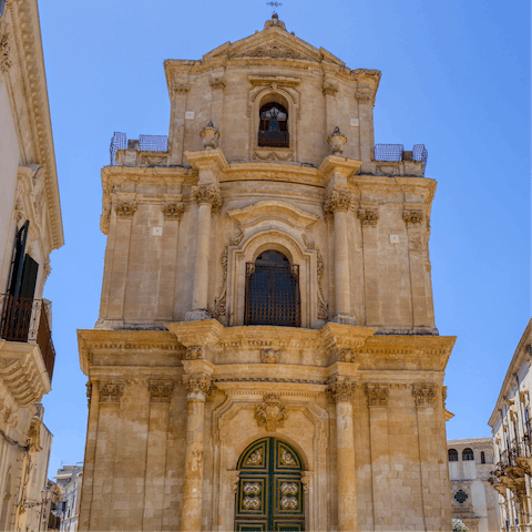 Visit the nearby town of Scicli, known as the baroque jewel due to its beautiful architecture