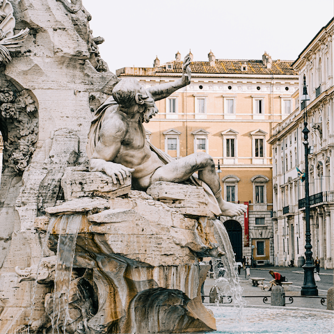 Take a twenty-minute stroll across the river to Piazza Navona