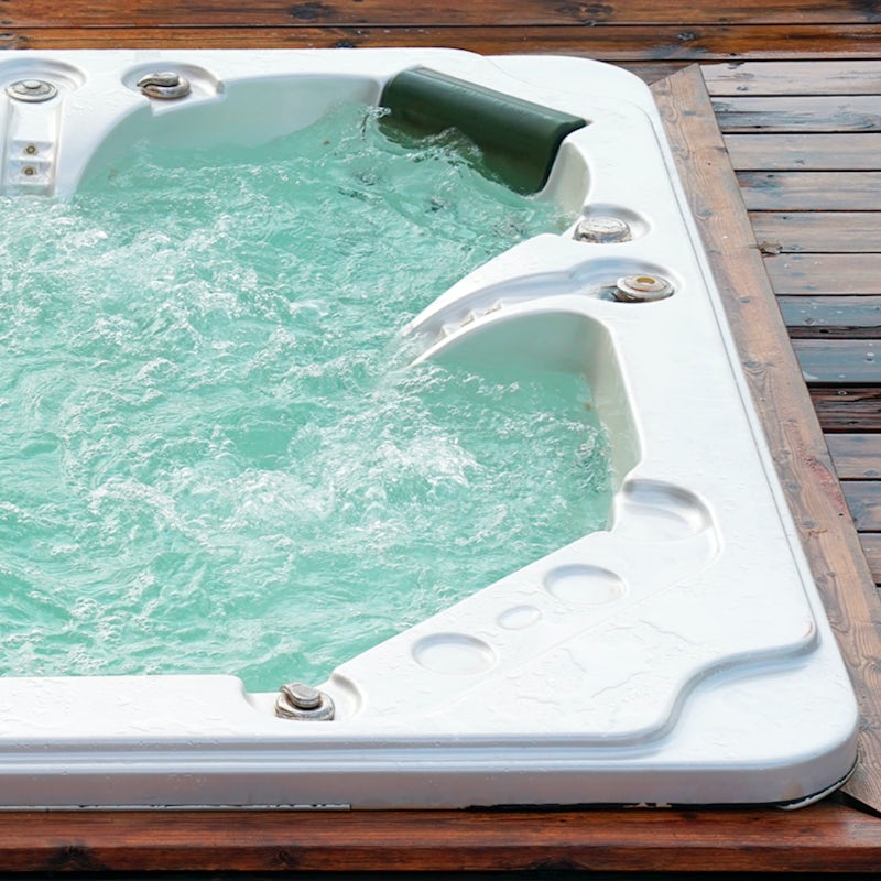 Watch the stars from the community hot tub