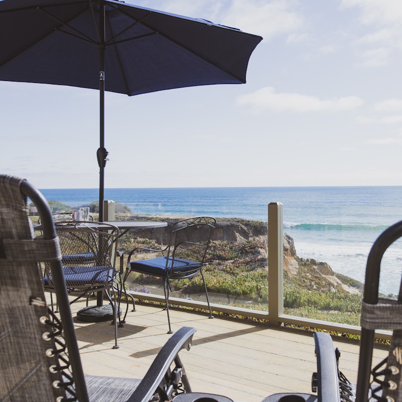 Watch for dolphins from your private oceanfront deck