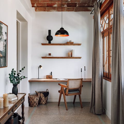 Find a quiet moment to catch up on work at the dedicated desk