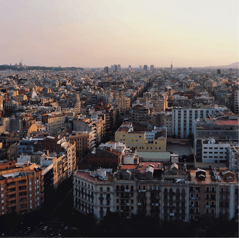 Step outside and soak up the magic of Barcelona from Eixample 