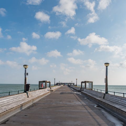 Blow away the cobwebs with daily walks along the famous pier