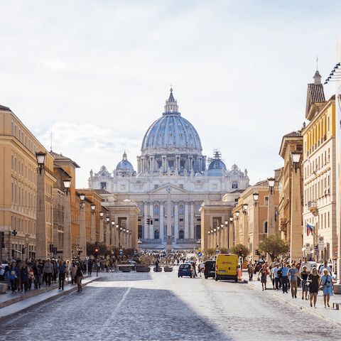 Explore St Peter's Square, just a five-minute walk away