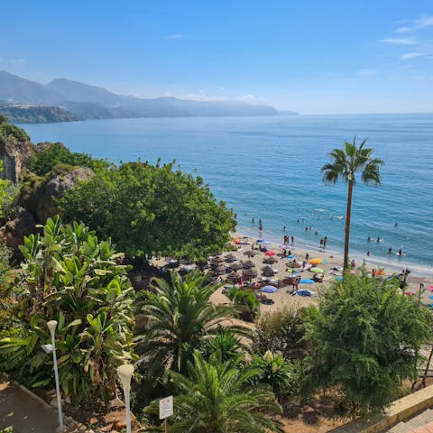 Spend relaxing days down on Playa de Calahonda, just a short drive away