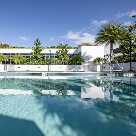 Cool off from the Miami sunshine at the rooftop swimming pool 