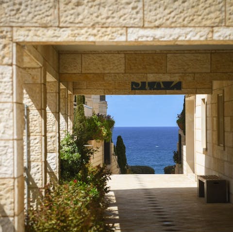 Explore the golden beaches of Jaffa with the coast just a short walk from your doorstep