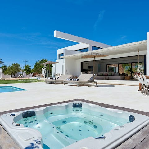 Spend time soaking in the Jacuzzi