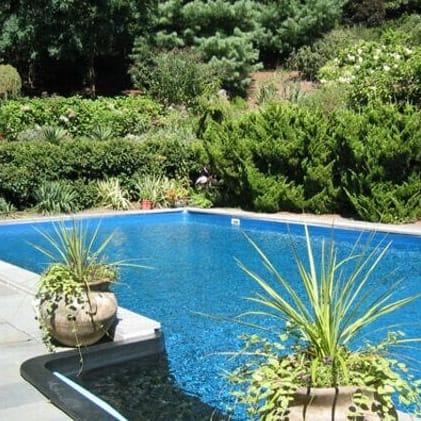 Sink into the pool on hot summer days