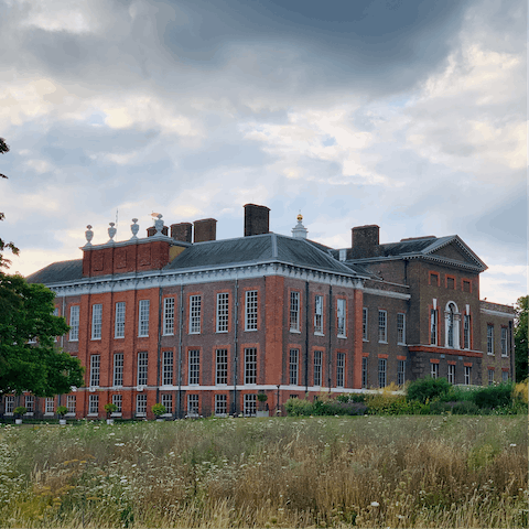Take a stroll to the Kensington Palace and Gardens in about five minutes