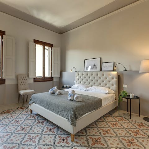 Wake up in the carefully curated bedrooms feeling rested and ready for another day of Florence sightseeing