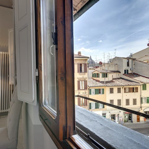 Take in views of the Duomo from the main bedroom's windows