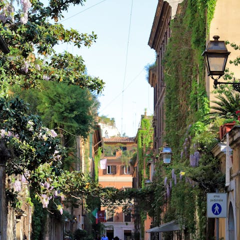 Stay in a restored historical building on the famous street, Via Margutta