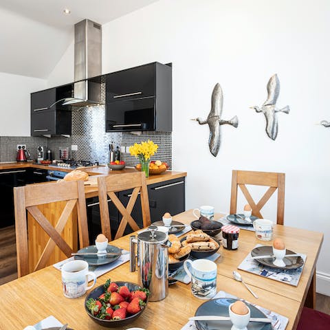 Tuck into hearty breakfasts before setting off on a hike in the nature reserve