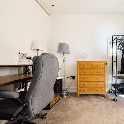 Keep on top of business in the dedicated home office space