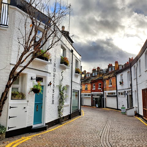 Stretch your legs with a stroll through the cobbled avenues of Kensington