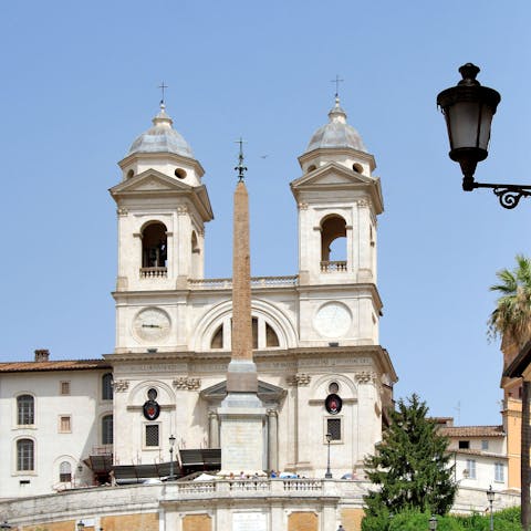 Head over to the Spanish Steps and Piazza di Spagna in less than ten minutes