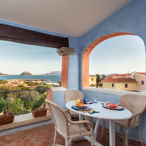 Share fresh breakfasts of local produce on your private balcony