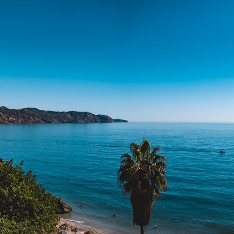 Try your hand at watersports when the stay by the powdery coastline of Nerja 