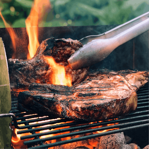 Fire up the barbecue after exploring the Rio Chillar during an inland hiking trip