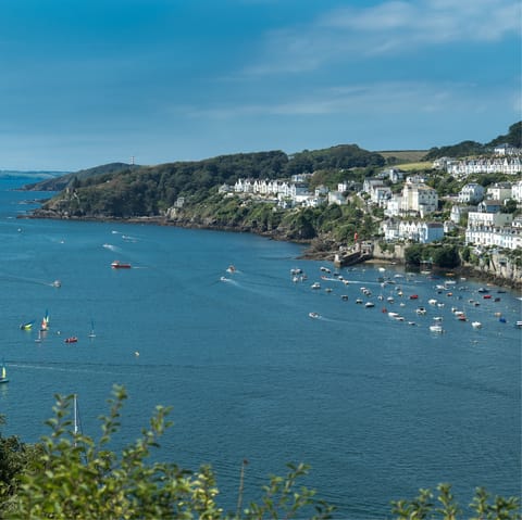 Watch the boats to and fro from the quay, a five-minute walk away