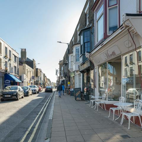 Explore Deal's array of pubs, shops, restaurants and cafes – the High Street is one minute away