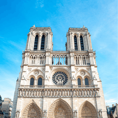 Stroll over to Notre Dame and marvel at the Gothic bell towers