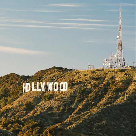 Stay high in the Hollywood Hills, just a fifteen-minute drive from Beverly Hills