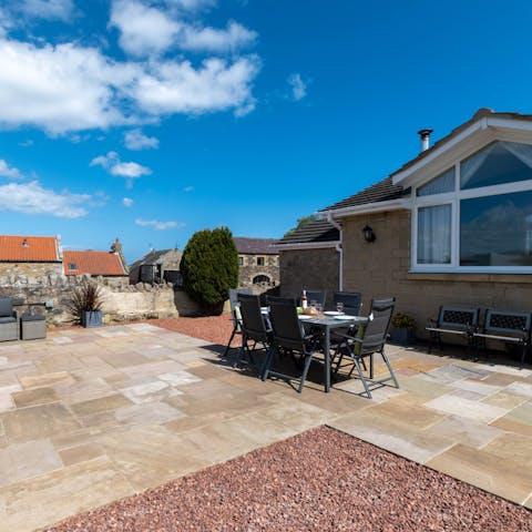 Light up the barbecue and grill up dinner to be enjoyed on the terrace