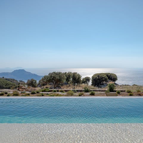 Swim out to the edge of the infinity pool to admire the beautiful ocean views