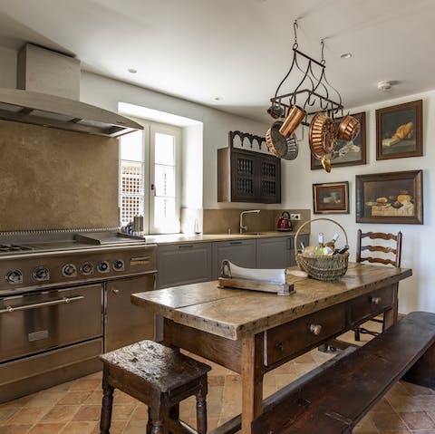 Rustle up a feast in the beautiful old kitchen