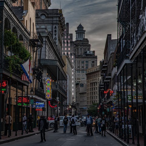 Explore the iconic French Quarter, just a five-minute walk away