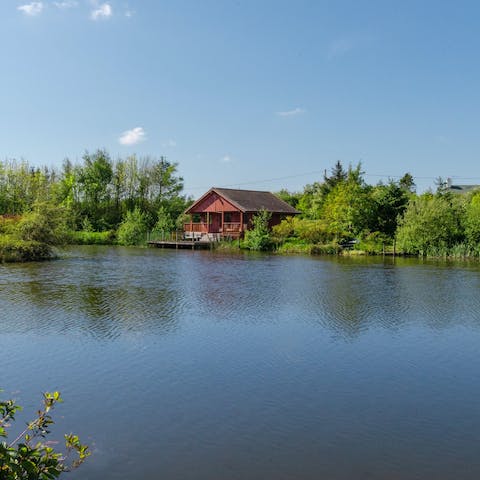 Stroll around the scenic lake, right on your doorstep