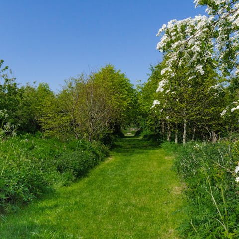 Hike down dreamy country lanes