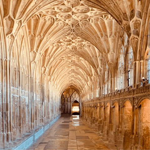 Explore nearby Gloucester Cathedral – only a ten-minute drive away