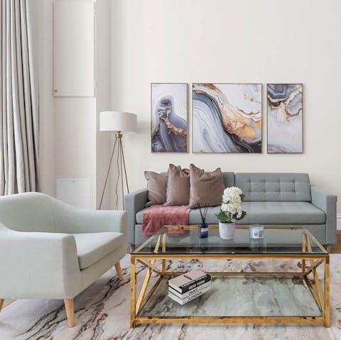 Make yourself at home amid luxe decor